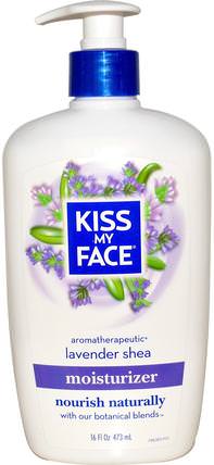 Moisturizer, Lavender Shea, 16 fl oz (473 ml) by Kiss My Face, 洗澡，美容，潤膚露，乳木果油 HK 香港