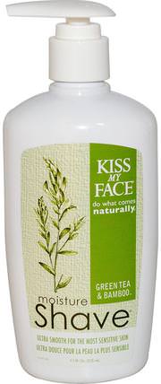 Moisture Shave, Green Tea & Bamboo, 11 fl oz (325 ml) by Kiss My Face, 洗澡，美容，剃須，身體護理 HK 香港