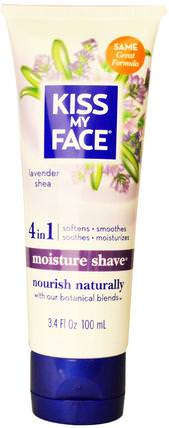 Moisture Shave, Lavender Shea, 3.4 fl oz (100 ml) by Kiss My Face, 洗澡，美容，剃須膏 HK 香港