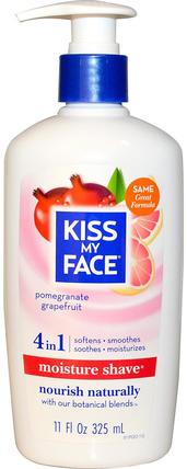 Moisture Shave, Pomegranate Grapefruit, 11 fl oz (325 ml) by Kiss My Face, 洗澡，美容，剃須膏 HK 香港