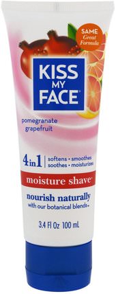 Moisture Shave, Pomegranate Grapefruit, 3.4 fl oz (100 ml) by Kiss My Face, 洗澡，美容，剃須膏 HK 香港