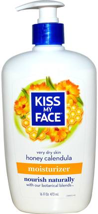 Moisturizer Lotion, Honey Calendula, 16 fl oz (473 ml) by Kiss My Face, 洗澡，美容，潤膚露，身體護理 HK 香港