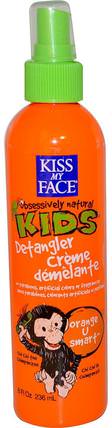 Obsessively Natural Kids, Detangler Creme, Orange U Smart, 8 fl oz (236 ml) by Kiss My Face, 洗澡，美容，頭髮，頭皮，護髮素 HK 香港