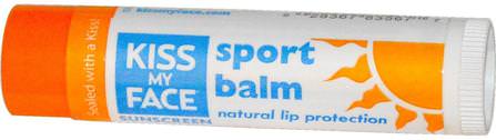 Sport Lip Balm, SPF 30, 0.15 oz (4.25 g) by Kiss My Face, 沐浴，美容，唇部護理，唇膏，唇部防曬霜 HK 香港