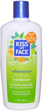 Whenever Conditioner, Green Tea & Lime, 11 fl oz (325 ml) by Kiss My Face, 洗澡，美容，護髮素，摩洛哥堅果 HK 香港