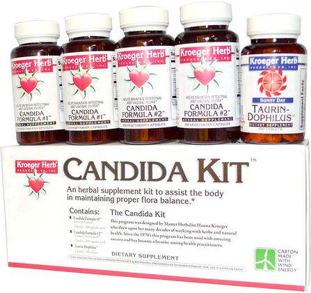 Candida Kit, 5 Bottles by Kroeger Herb Co, 健康，念珠菌 HK 香港