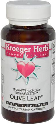 Olive Leaf, 100 Veggie Caps by Kroeger Herb Co, 健康，感冒流感和病毒，橄欖葉，感冒和流感 HK 香港