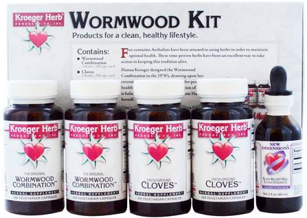 Wormwood Kit, 5 Piece Kit by Kroeger Herb Co, 草藥，黑胡桃，丁香 HK 香港