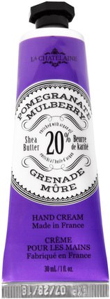 Hand Cream, Pomegranate Mulberry, 1 fl oz (30 ml) by La Chatelaine, 洗澡，美容，護手霜 HK 香港