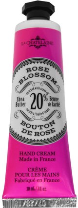 Hand Cream, Rose Blossom, 1 fl oz (30 ml) by La Chatelaine, 洗澡，美容，護手霜 HK 香港