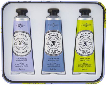 Hand Cream Trio, Lavender, 3 - 1 fl oz (30 ml) Each by La Chatelaine, 洗澡，美容，禮品套裝，護手霜 HK 香港