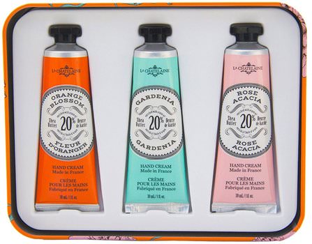 Hand Cream Trio, Orange, 3 - 1 fl oz (30 ml) Each by La Chatelaine, 洗澡，美容，禮品套裝，護手霜 HK 香港
