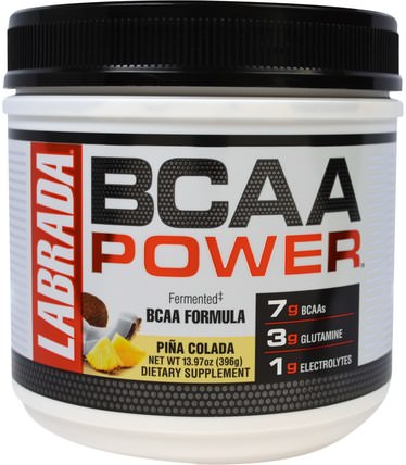 BCAA Power, Pina Colada, 13.97 oz (396 g) by Labrada Nutrition, 補充劑，氨基酸，bcaa（支鏈氨基酸） HK 香港