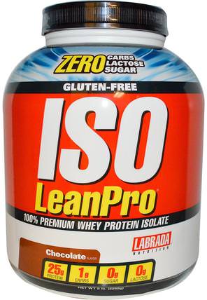 ISO Whey, 100% Whey Protein Isolate, Chocolate, 5 lb (2268 g) by Labrada Nutrition, 補充劑，乳清蛋白，肌肉 HK 香港