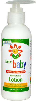 Baby, Natural Lotion, Fragrance-Free, 6 oz (177 ml) by Lafes Natural Body Care, 洗澡，美容，潤膚露，兒童洗澡 HK 香港