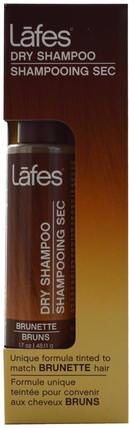 Dry Shampoo, Brunette, 1.7 oz (48.11 g) by Lafes Natural Body Care, 洗澡，美容，洗髮水，摩洛哥堅果 HK 香港