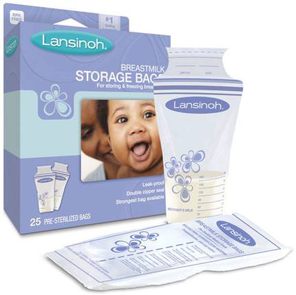 Breastmilk Storage Bags, 25 Pre-Sterilized Bags by Lansinoh, 兒童健康，兒童食品，嬰兒餵養和清潔 HK 香港