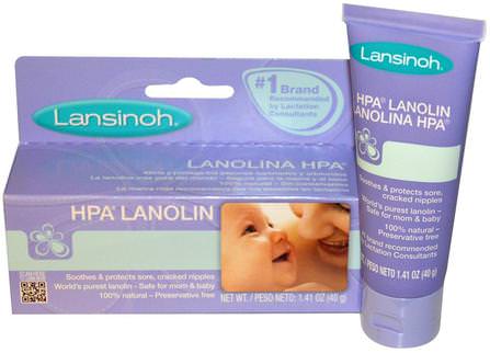 HPA Lanolin, 1.41 oz (40 g) by Lansinoh, 兒童健康，嬰兒餵養，母乳喂養，兒童食品 HK 香港