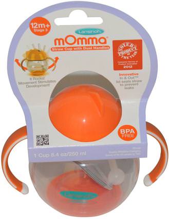 mOmma, Straw Cup with Dual Handles, 1 Cup, 8.4 oz (250 ml) by Lansinoh, 兒童健康，兒童食品，廚具，杯碟碗 HK 香港