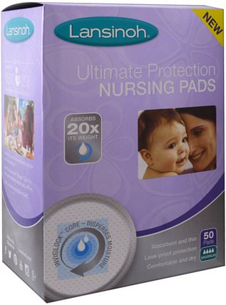 Ultimate Protection Nursing Pads, Maximum, 50 Pads by Lansinoh, 兒童健康，嬰兒餵養，母乳喂養，健康 HK 香港