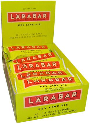 Key Lime Pie, 16 Bars, 1.8 oz (51 g) Each by Larabar, larabar，食物，健康零食 HK 香港
