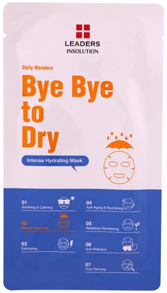 Bye Bye to Dry, Intense Hydrating Mask, 1 Mask.84 fl oz (25 ml) by Leaders, 美容，面膜，面膜 HK 香港