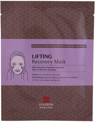 Coconut Gel Lifting Recovery Mask, 1 Mask, 30 ml by Leaders, 美容，面膜，面膜 HK 香港