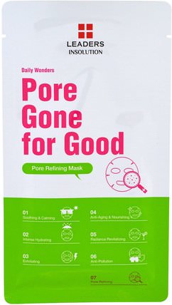 Daily Wonders, Pore Gone for Good, Pore Refining Mask, 1 Mask by Leaders, 美容，面膜，面膜 HK 香港
