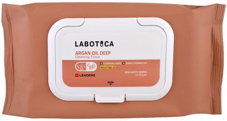 Labotica, Argan Oil Deep Cleansing Tissue, 50 Tissues by Leaders, 美容，面部護理 HK 香港