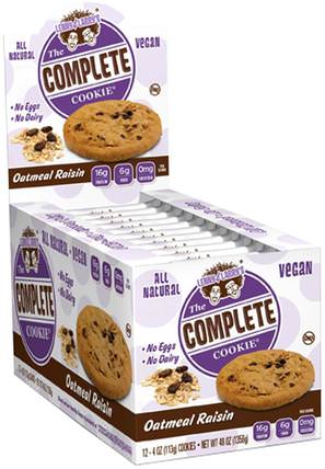 The Complete Cookie, Oatmeal Raisin, 12 Cookies, 4 oz (113 g) Each by Lenny & Larrys, 運動，蛋白質棒 HK 香港