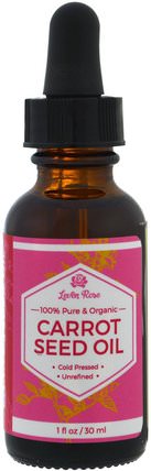 100% Pure & Organic Carrot Seed Oil, 1 fl oz (30 ml) by Leven Rose, 沐浴，美容，香薰精油 HK 香港
