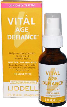 Vital Age Defiance, Oral Spray, 1.0 fl oz (30 ml) by Liddell, 補充劑，合成代謝補品，hgh，順勢療法婦女 HK 香港