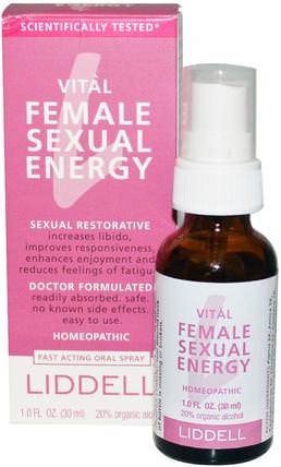 Vital, Female Sexual Energy, Fast Acting Oral Spray, 1.0 fl oz (30 ml) by Liddell, 補品，順勢療法，女性 HK 香港