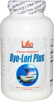 Bye-Lori Plus, 180 Capsules by Life Enhancement, 補充劑，抗氧化劑，薑黃素 HK 香港