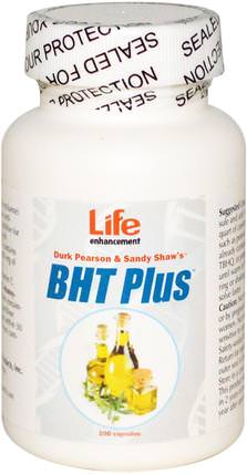 Durk Pearson & Sandy Shaws BHT Plus, 100 Capsules by Life Enhancement, 補充劑，抗氧化劑，多種維生素 HK 香港