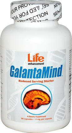 GalantaMind Starter, 4mg, 90 Capsules by Life Enhancement, 健康，注意力缺陷障礙，添加，adhd，大腦，記憶 HK 香港