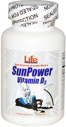 SunPower Vitamin D3, 120 Capsules by Life Enhancement, 維生素，維生素D3 HK 香港