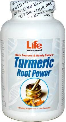 Turmeric Root Power, 240 Capsules by Life Enhancement, 補充劑，抗氧化劑，薑黃素 HK 香港