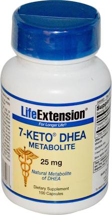 7-Keto DHEA, Metabolite, 25 mg, 100 Capsules by Life Extension, 補品，dhea，健康 HK 香港