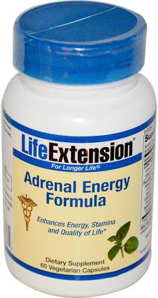 Adrenal Energy Formula, 60 Veggie Caps by Life Extension, 補品，腎上腺，能量 HK 香港