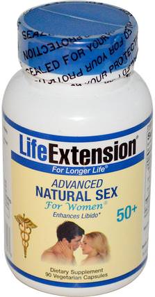 Advanced Natural Sex, For Women, 50+, 90 Veggie Caps by Life Extension, 健康，女性 HK 香港