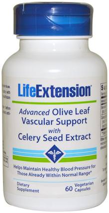 Advanced Olive Leaf Vascular Support with Celery Seed Extract, 60 Veggie Caps by Life Extension, 健康，感冒流感和病毒，橄欖葉，視力 HK 香港