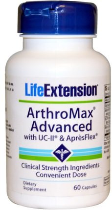 ArthroMax Advanced, With UC-II & AprsFlex, 60 Capsules by Life Extension, 健康，骨骼，骨質疏鬆症，關節健康 HK 香港