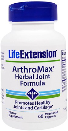 ArthroMax Herbal Joint Formula, 60 Veggie Caps by Life Extension, 健康，骨骼，骨質疏鬆症，關節健康 HK 香港
