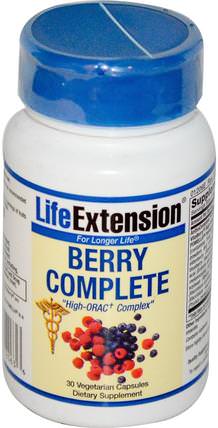 Berry Complete, 30 Veggie Caps by Life Extension, 補充劑，抗氧化劑，orac抗氧化劑 HK 香港