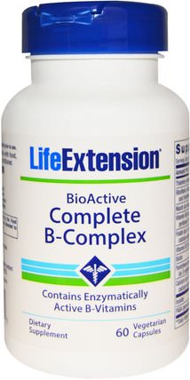 BioActive Complete B-Complex, 60 Veggie Caps by Life Extension, 維生素，維生素b複合物 HK 香港