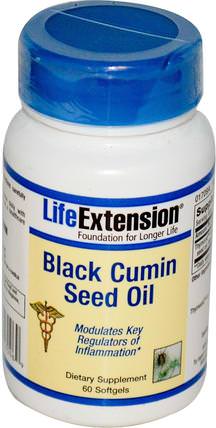 Black Cumin Seed Oil, 60 Softgels by Life Extension, 健康，炎症 HK 香港