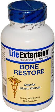 Bone Restore, 120 Capsules by Life Extension, 補品，礦物質，鈣 HK 香港