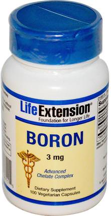 Boron, 3 mg, 100 Veggie Caps by Life Extension, 補充劑，礦物質，硼 HK 香港