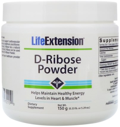 D-Ribose Powder, 5.29 oz (150 g) by Life Extension, 健康 HK 香港